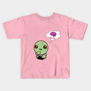 Zombie eat brain Kids T-Shirt